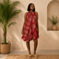 Backless African Print Dress