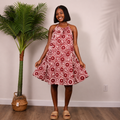 Backless African Print Dress