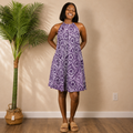 Backless African Print Dress